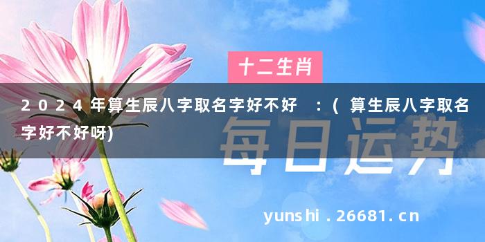 2024年算生辰八字取名字好不好 :(算生辰八字取名字好不好呀)